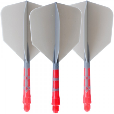 Cuesoul integrierte Dart Flights AK7, Standard M, grau rot