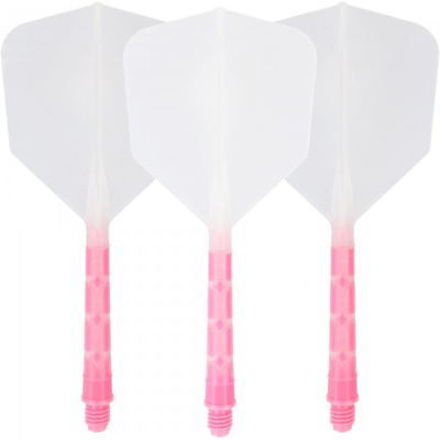 Cuesoul integrierte Dart Flights AK7, Standard L, transparent pink