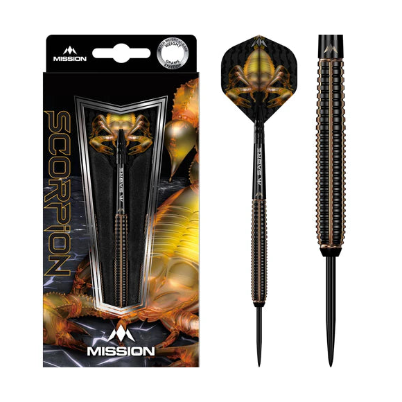 Mission Scorpion Darts 90%Tungsten - Black & Gold Electro, Gewicht: 22g
