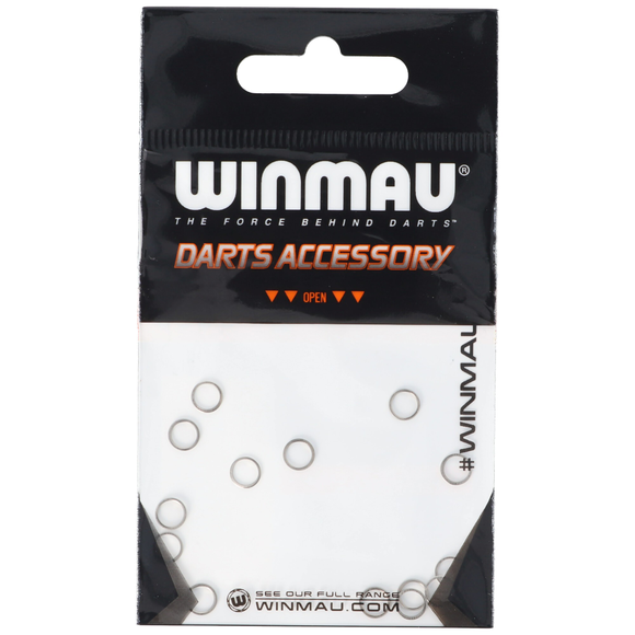 Winmau Pro-Lock Rings 8411 Schaftringe Edelstahl Silber schmal, 15 St., 4 image