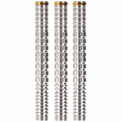 19 Gramm Softdart Barrel silber goldfarben, extra Grip, mit PVD Gold Beschichtung