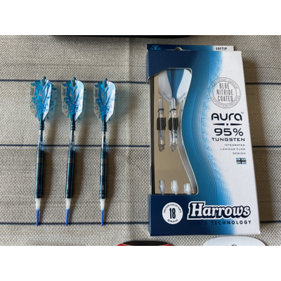 Harrows - Aura - Softdarts 18 Gramm 95% Tungsten mit OVP und Zubehör