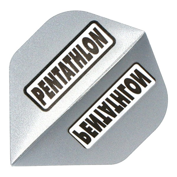 Pentathlon HD100 Dart Flights, silber, 3 Stück