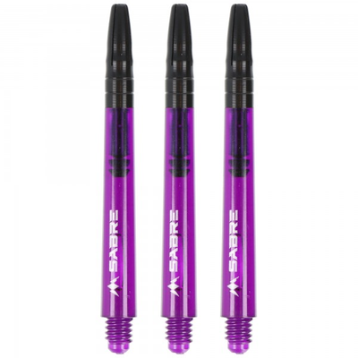 Dart Schaft lila schwarz, Polycarbonat mit Alu, medium, 49mm