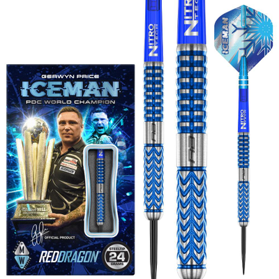 Red Dragon Gerwyn Price Glacier - Steeldarts, Gewicht: 26g