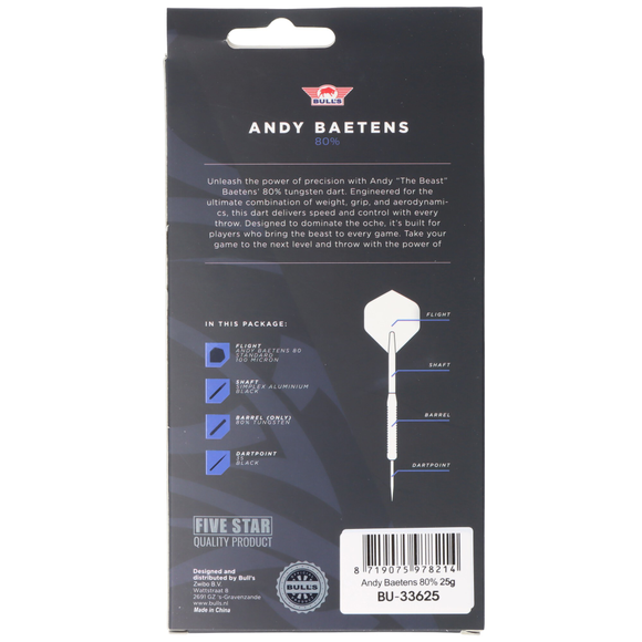 Bulls Andy Baetens E2 Steeldart, 80% Tungsten, 9 image