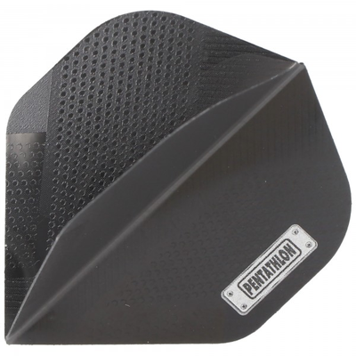 Pentathlon Dartflight, Standard No.2, Plate Platte, schwarz, 3 Stück