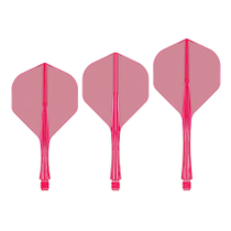 Caliburn SUP Flights - Moulded Flight & Shaft - Standard No2 Neon Pink, Länge: Kurz