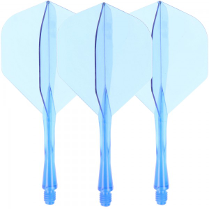 Winmau Fusion Dart Flight und Shaft, Standard, azur blau, intermediate, 28mm