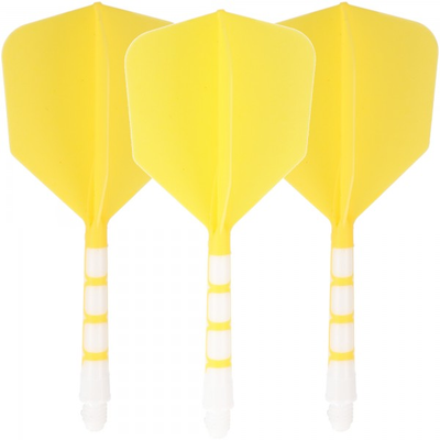 Cuesoul integrierte Dart Flights AK57, L 33.5mm, gelb weiß