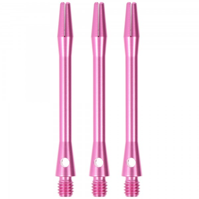Aluminium Dart Shaft Pink, Medium, 3 Stück