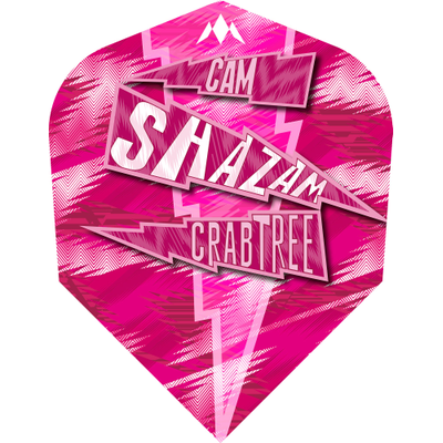 Mission Solo Dart Flights 100 Micron - No6 Shape - Cam Crabtree Pink