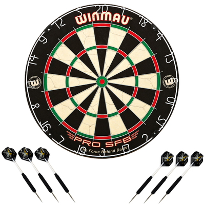 Winmau Dartboard PRO-SFB im Set inkl. 2 Sets Winmau Steeldarts
