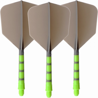 Cuesoul integrierte Dart Flights AK57, Standard L, grau hellgrün