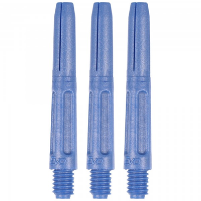 EVO Schaft Polyester, 34mm, blau metallic, 3 Stück