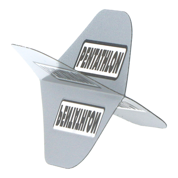 Pentathlon HD100 Dart Flights, silber, 3 Stück, 8 image