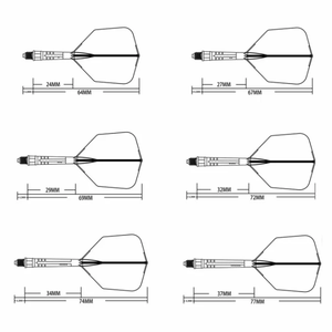 Cuesoul integrierte Dart Flights AK576, Größe 3, T19 Carbon, pink