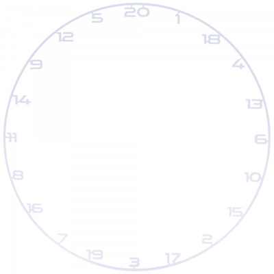 Bullet Zahlenring aus einem Stück, weiß