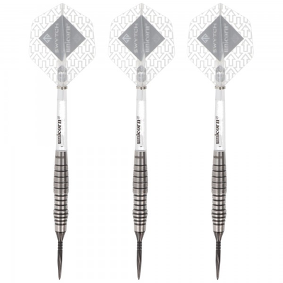 Unicorn Swytch Steeldart, 80 % Tungsten, Schwarz, 23 Gramm